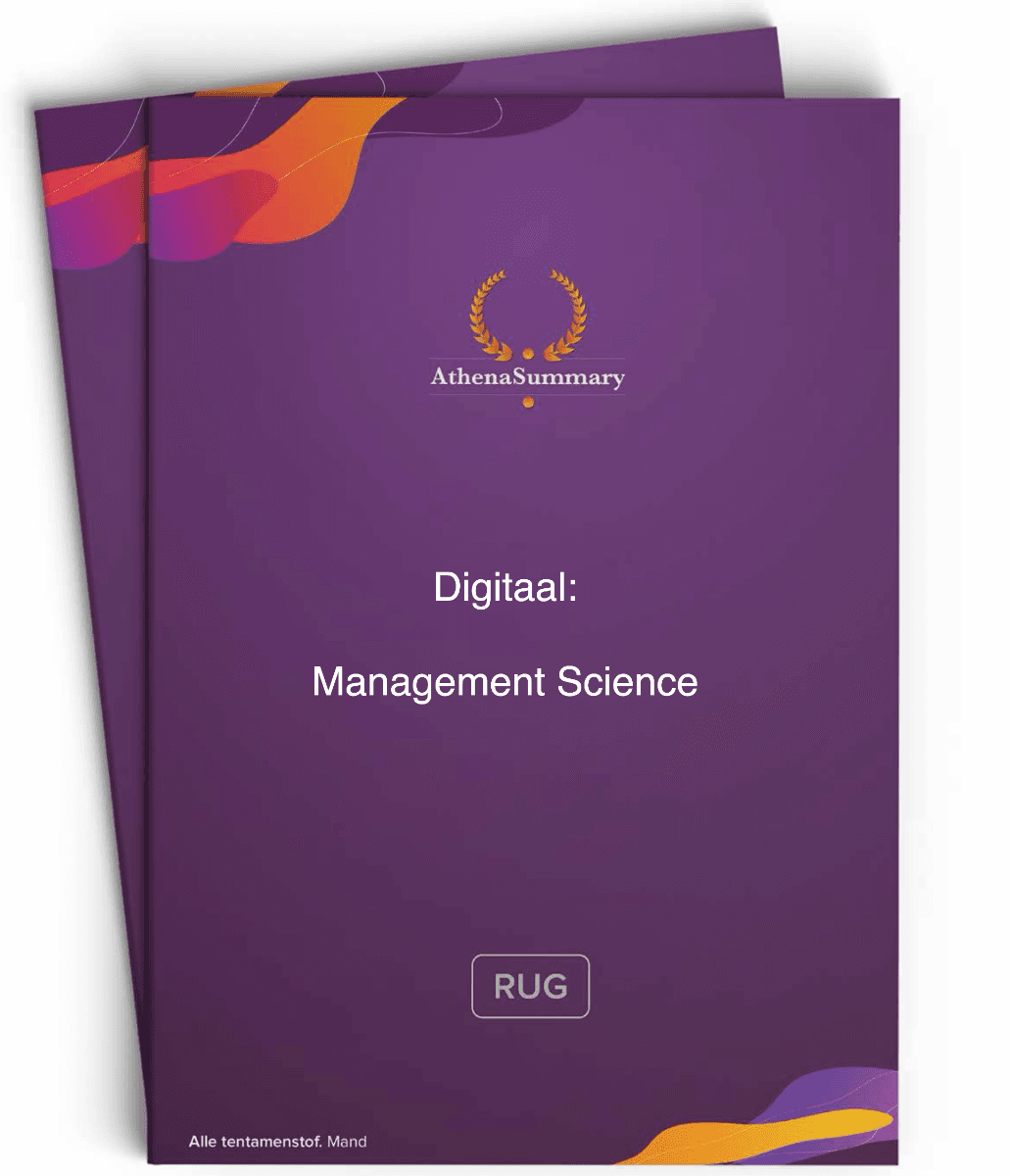 Digitaal: Management Science