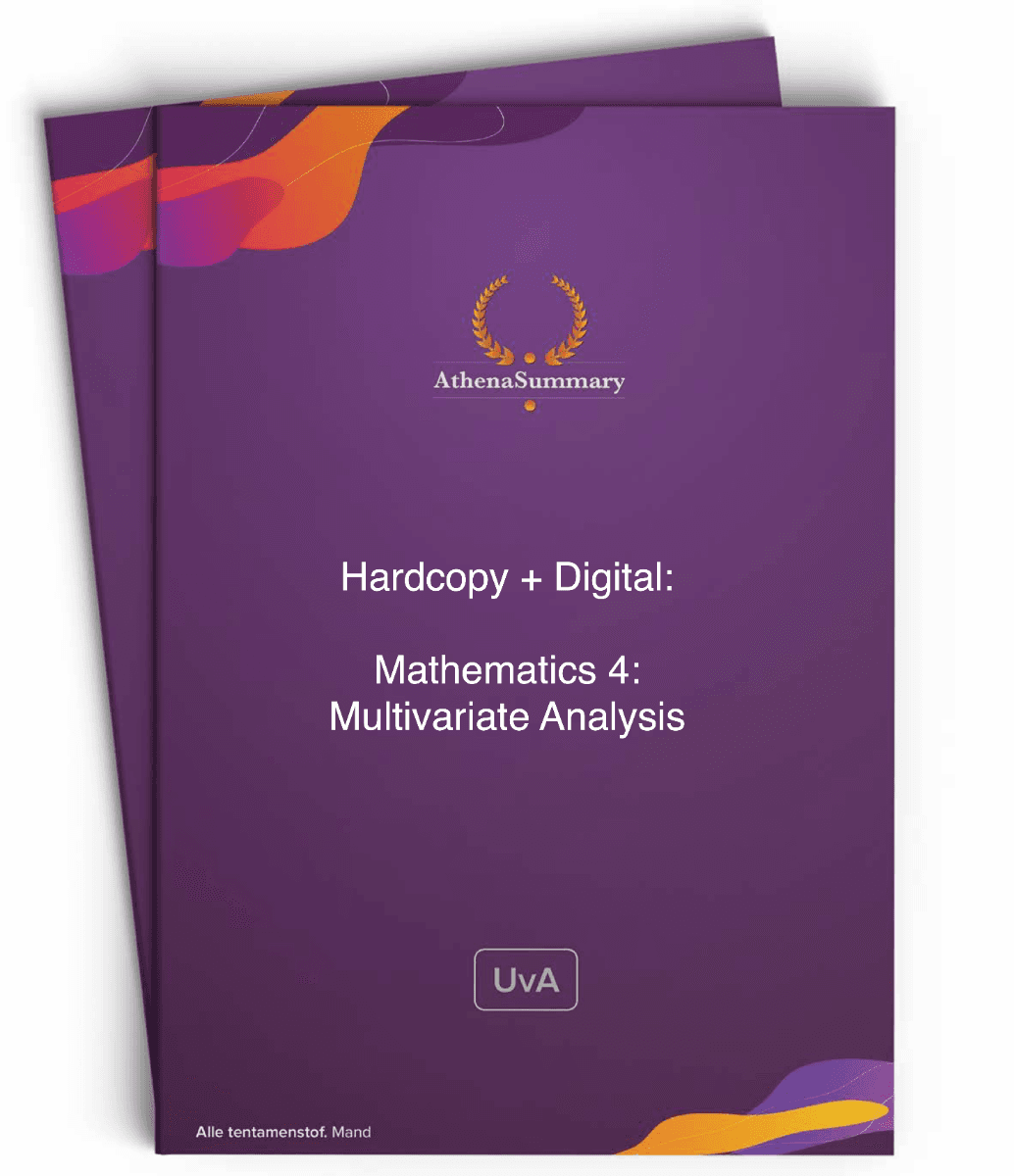 Hardcopy + digital: Mathematics 4: Multivariate Analysis