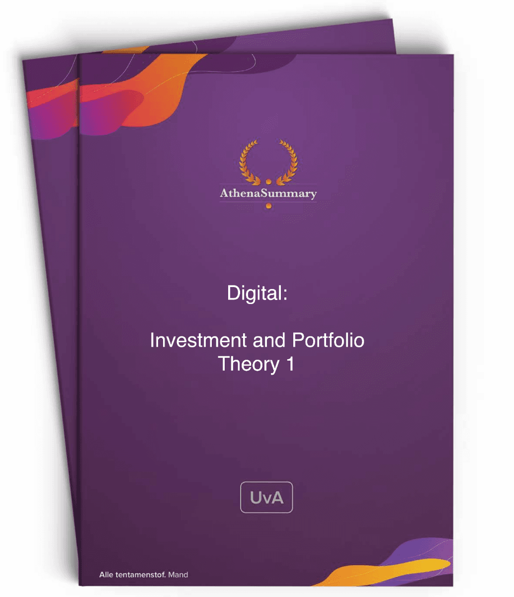 Digital: Investment and Portfolio Theory 1