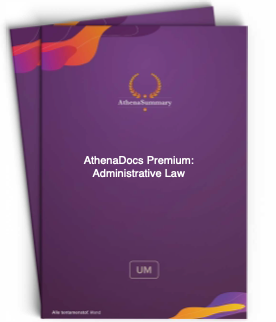 AthenaDocs Premium: Administrative Law
