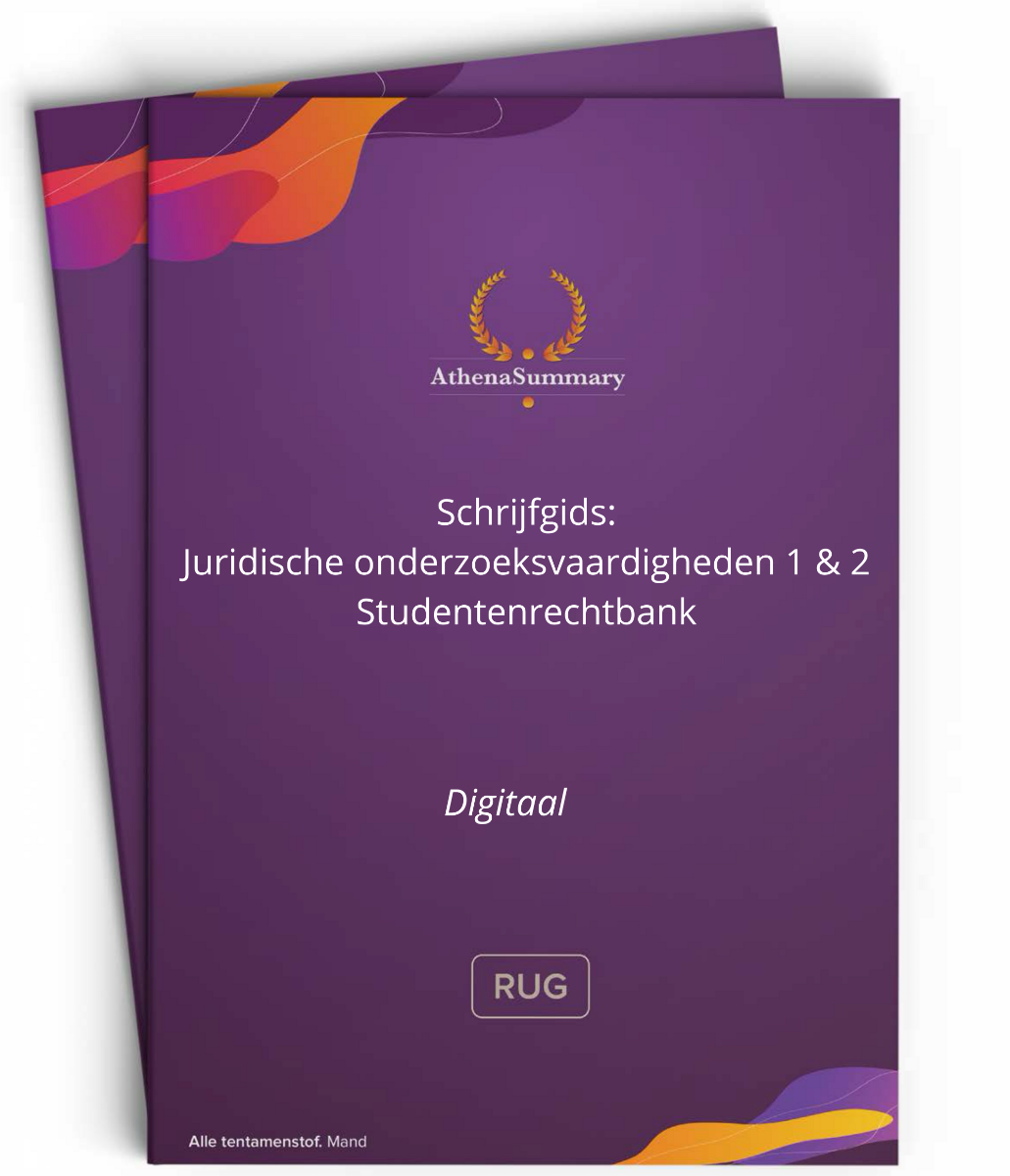 Schrijfgids | JOV1, JOV2 en Studentenrechtbank