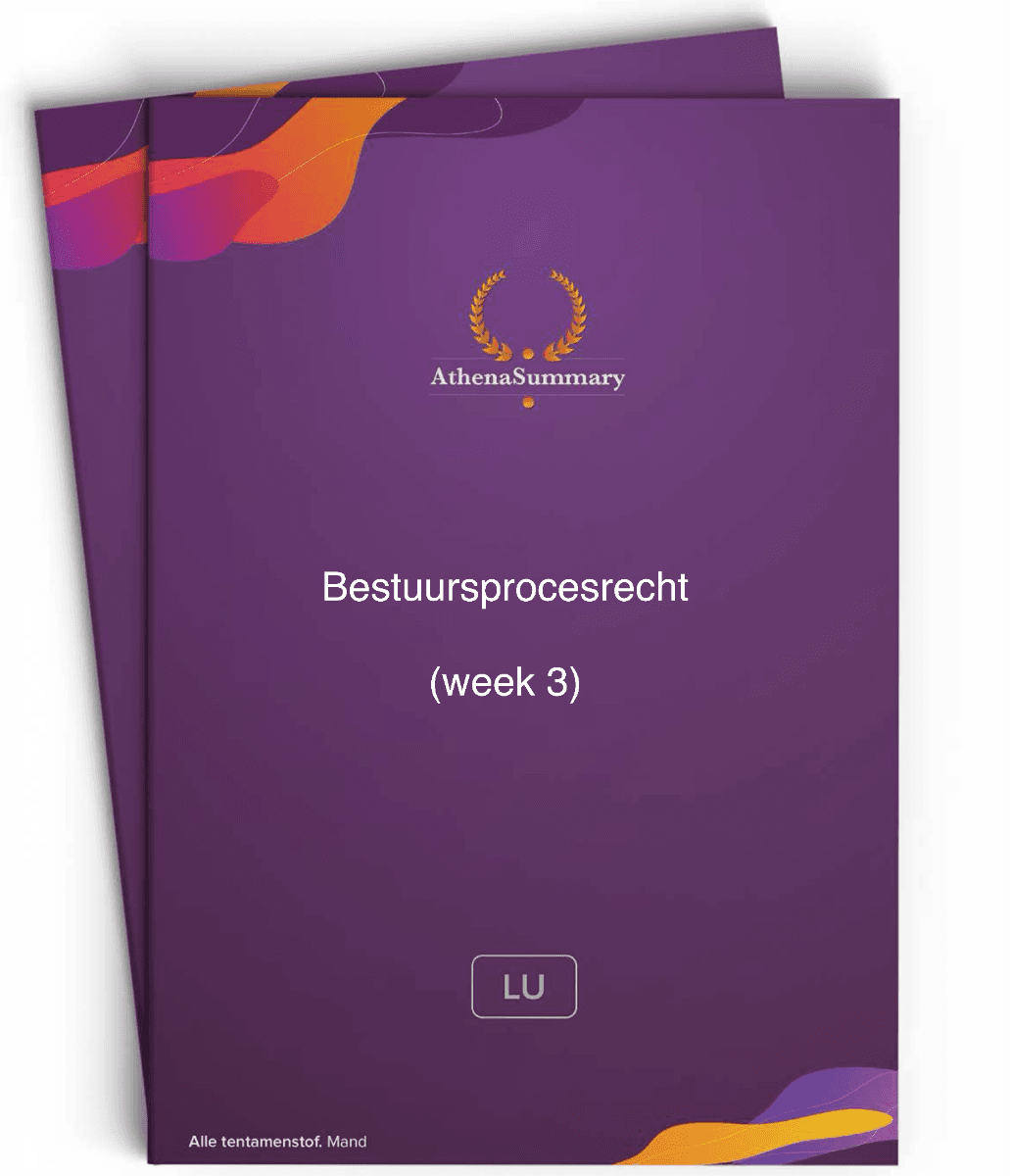 Preview (volledig gratis): Bestuursprocesrecht| Week 3