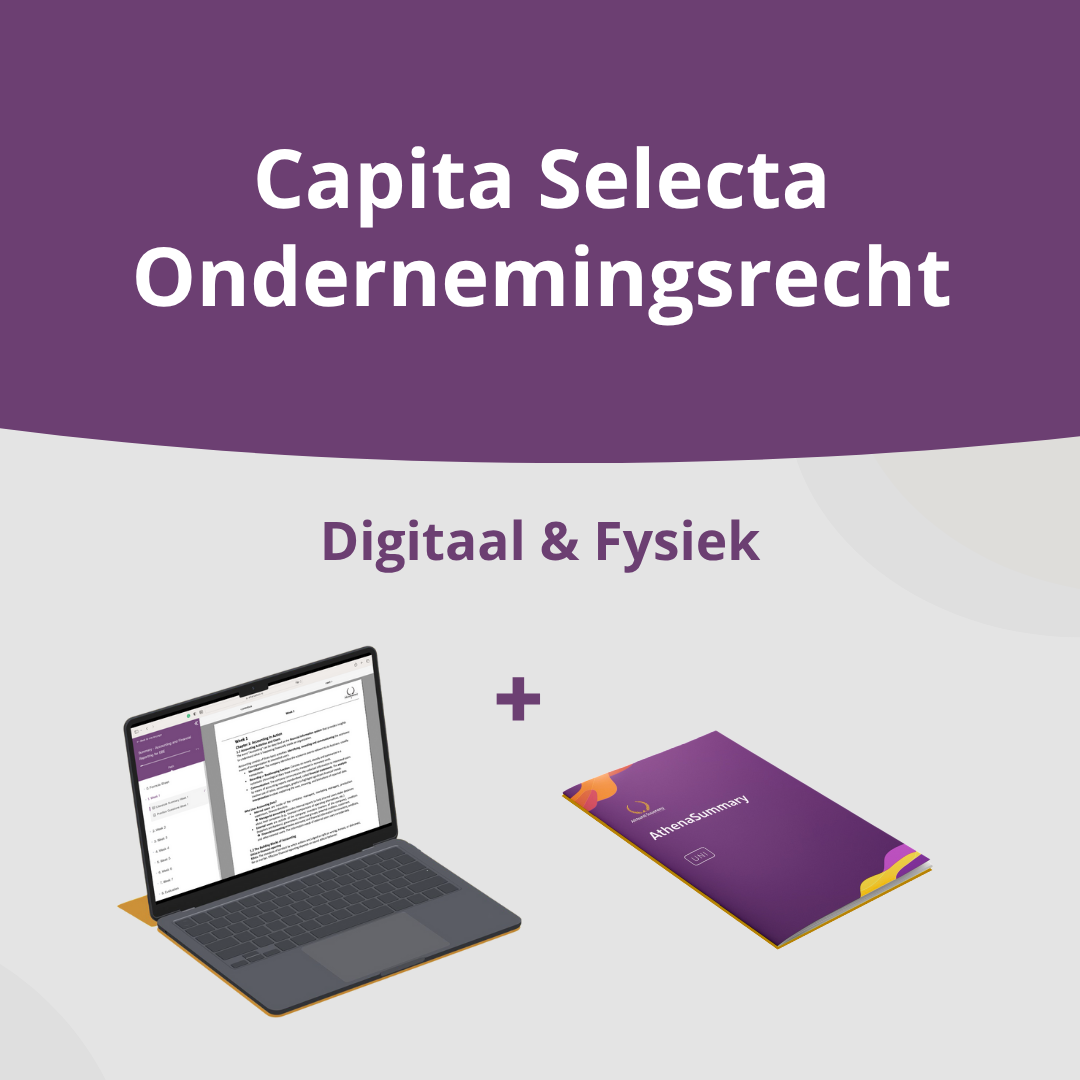 Capita Selecta Ondernemingsrecht - Literatuursamenvatting