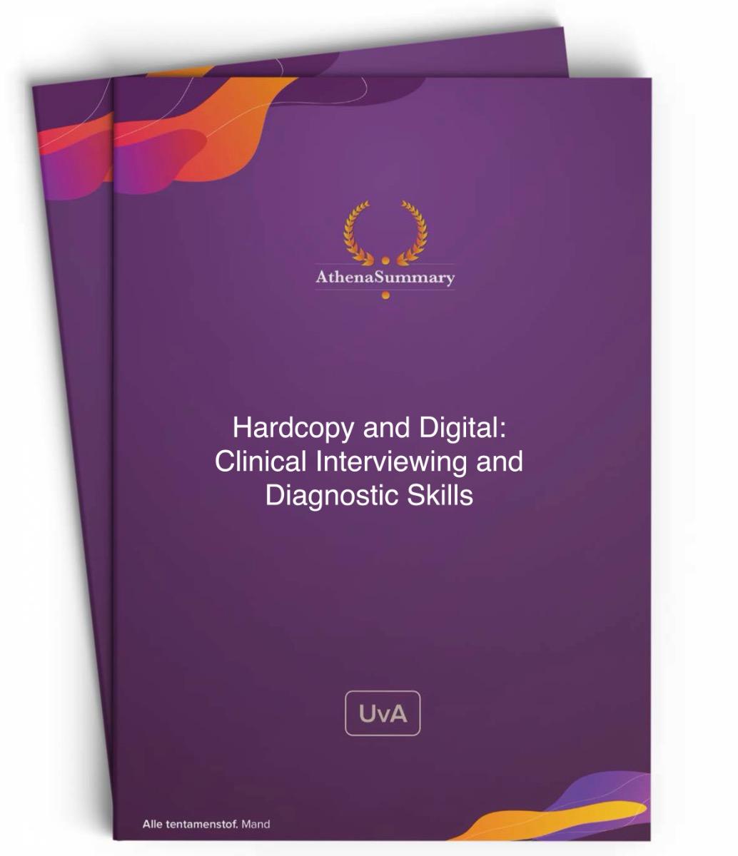 Hardcopy and digital: Clinical Interviewing and Diagnostic Skills