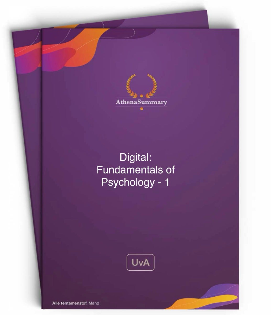 Digital: Fundamentals of Psychology - 1