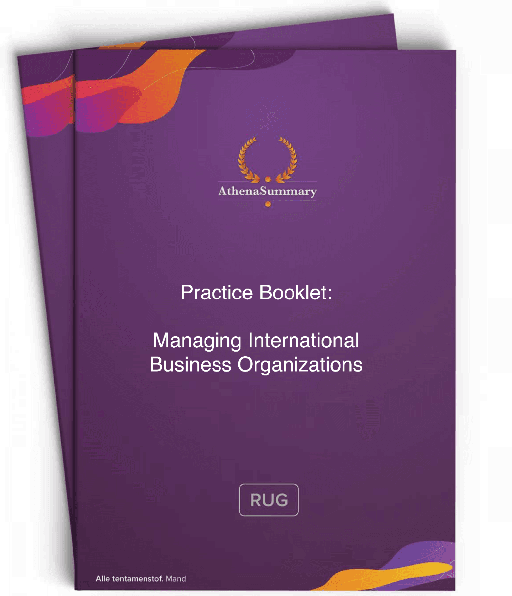 Digital Practice Booklet: Managing. Intern. Bus. Organizations