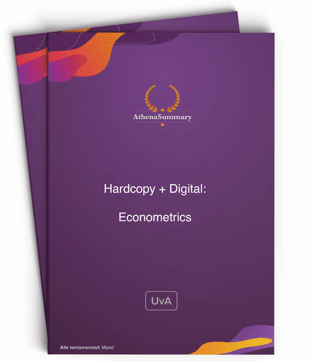 Hardcopy & digital: Econometrics