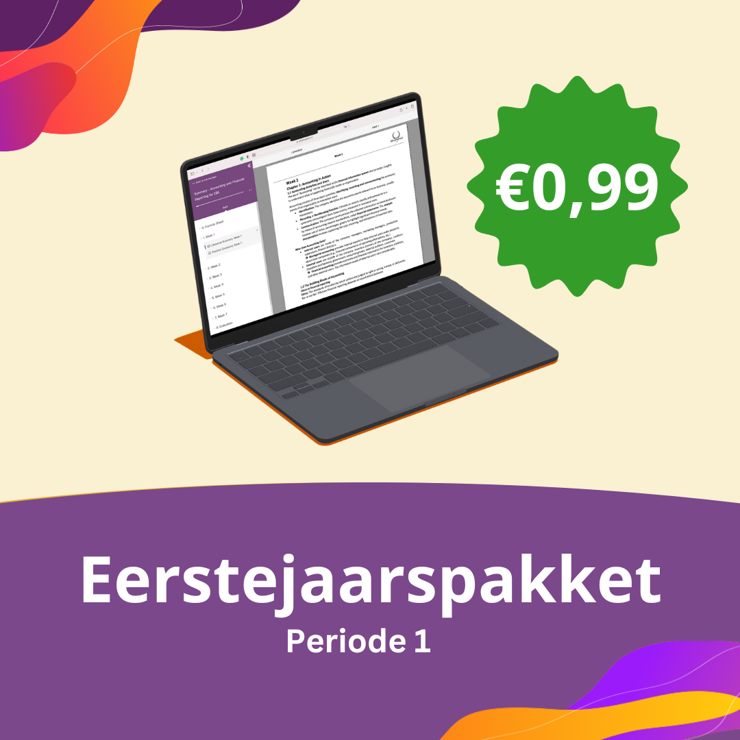 Eerstejaarspakket: alle samenvattingen periode 1 (digitaal)