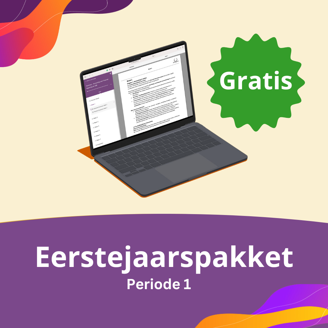 Eerstejaarspakket: alle samenvattingen periode 1 (digitaal)