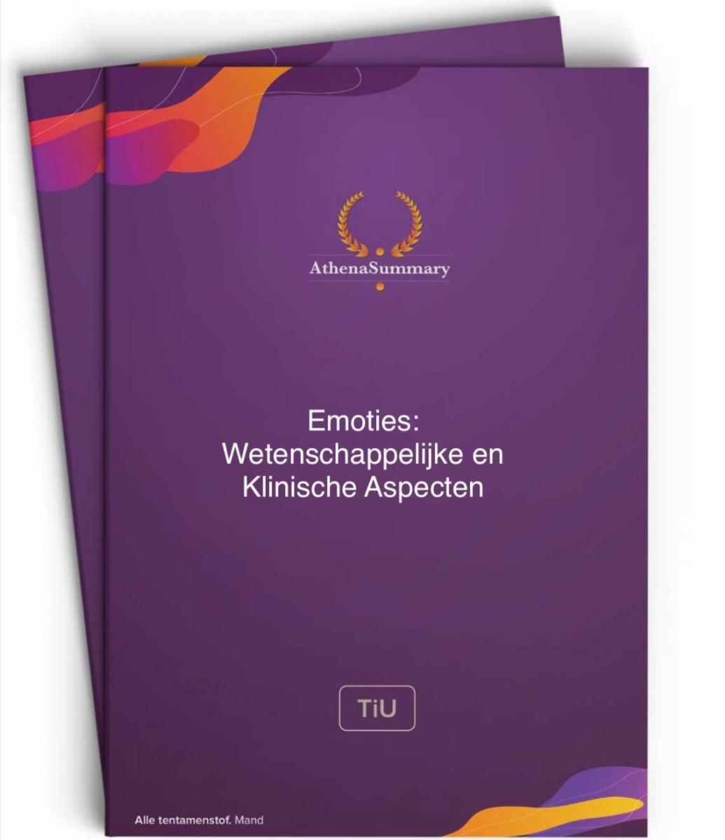 Hardcopy & digitaal: Emoties: Wetenschappelijke en klinische aspecten