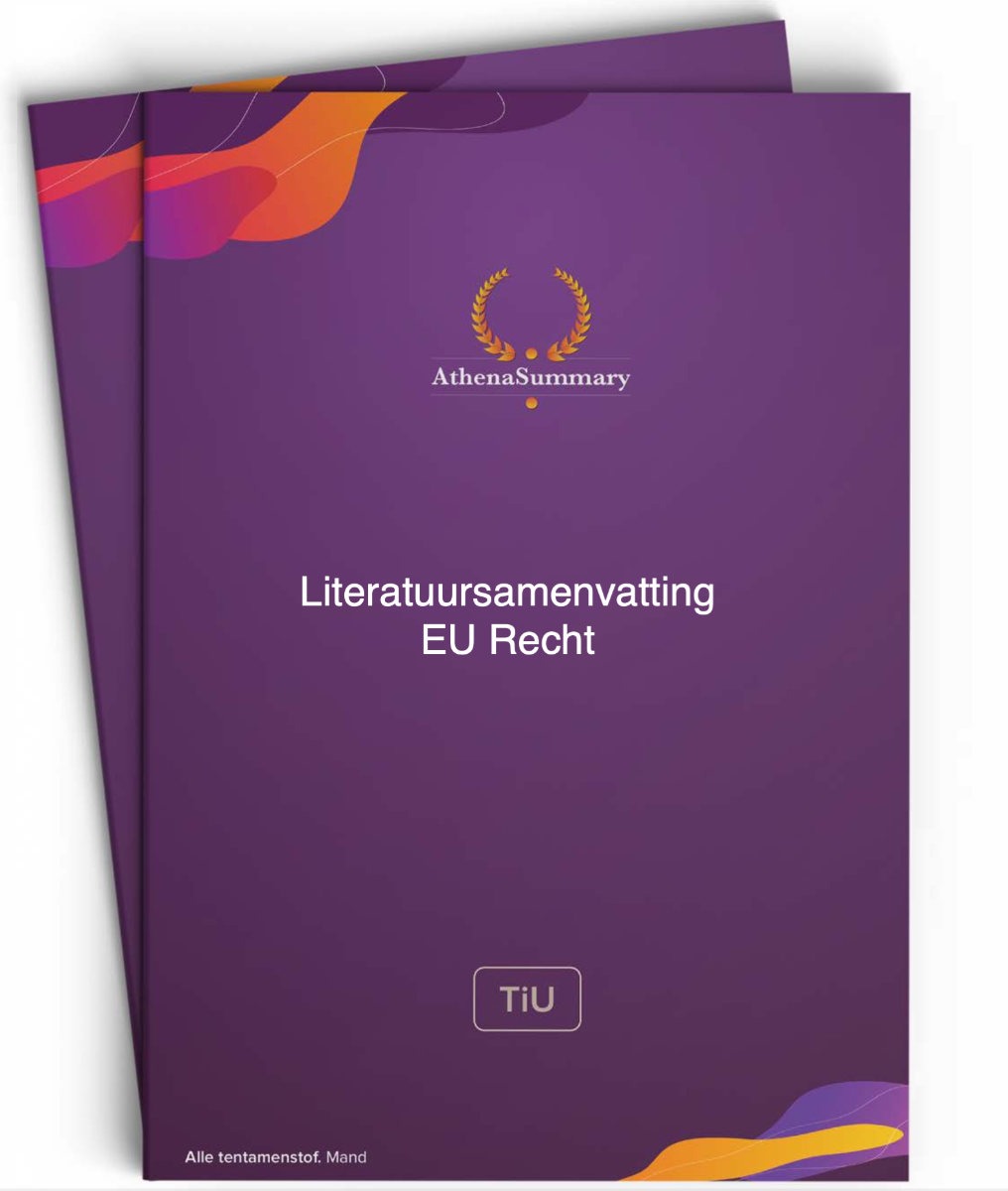 EU Recht - Literatuursamenvatting