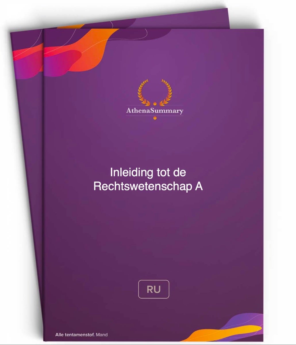 AthenaDocs Premium - Inleiding tot de Rechtswetenschap A