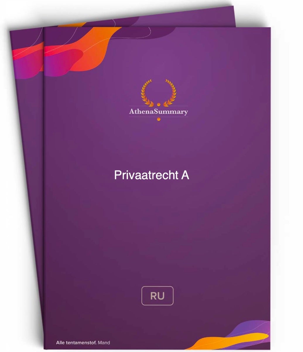 AthenaDocs Premium & Hardcopy's - Privaatrecht A 