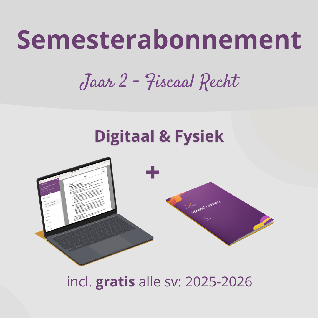 Semesterabonnement Jaar 2 Fiscaal Recht