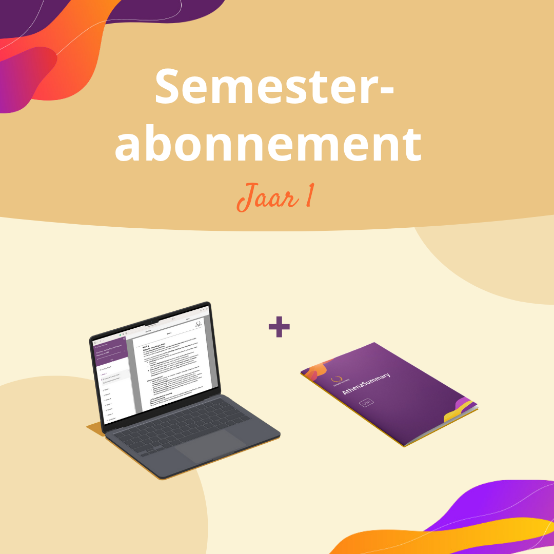 Semesterabonnement Jaar 1: alle samenvattingen (digitaal + fysiek)