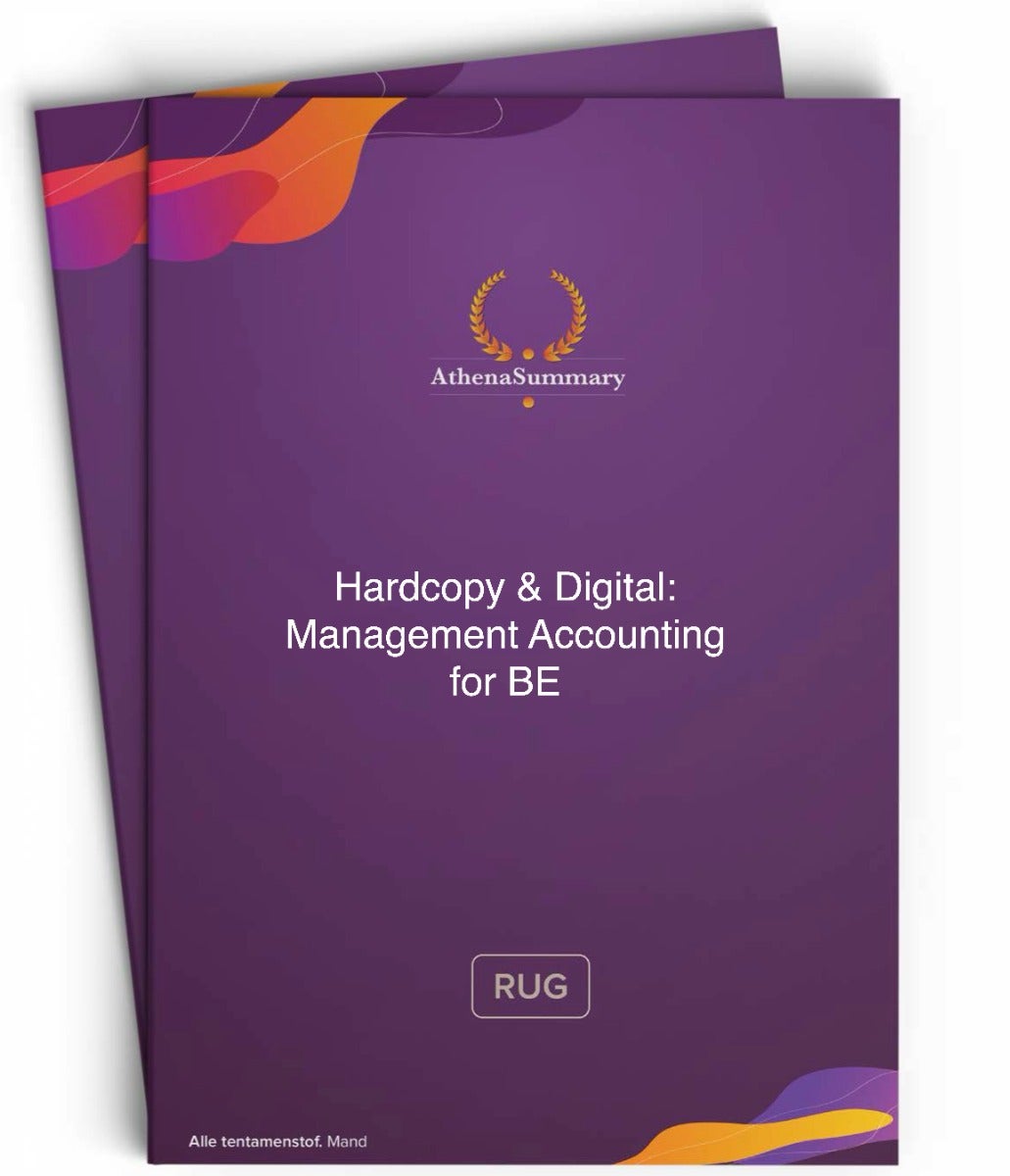Hardcopy & Digital: Management Accounting for BE