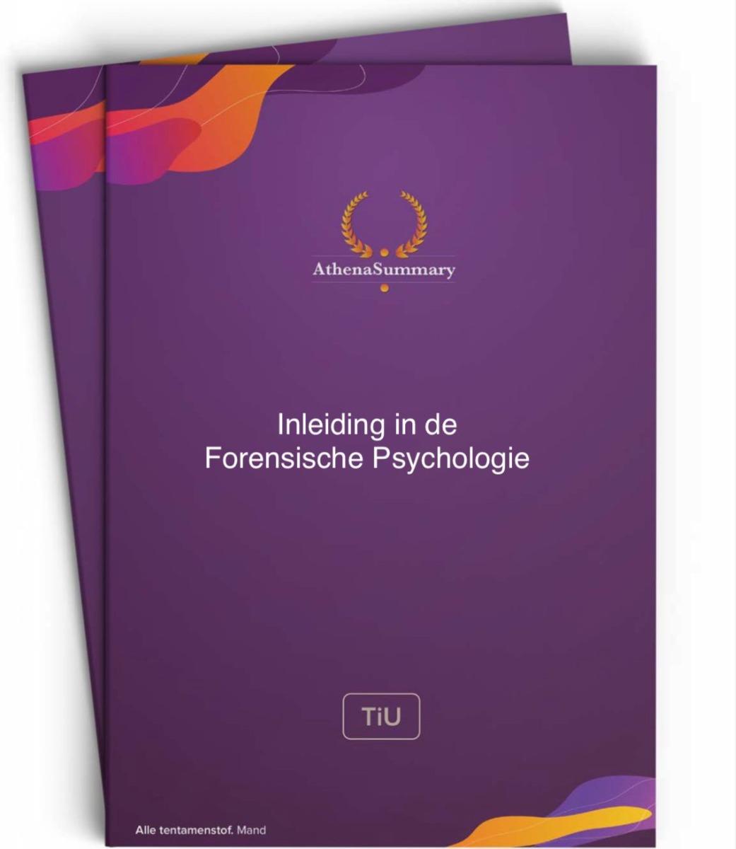 Hardcopy & digitaal: Inleiding in de Forensische Psychologie