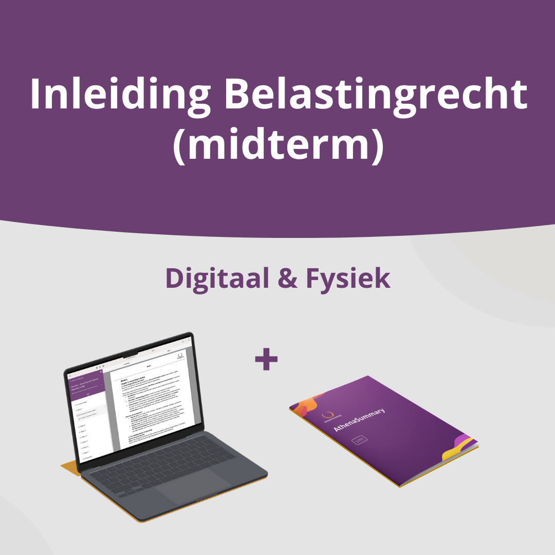 Inleiding Belastingrecht - Literatuursamenvatting MIDTERM