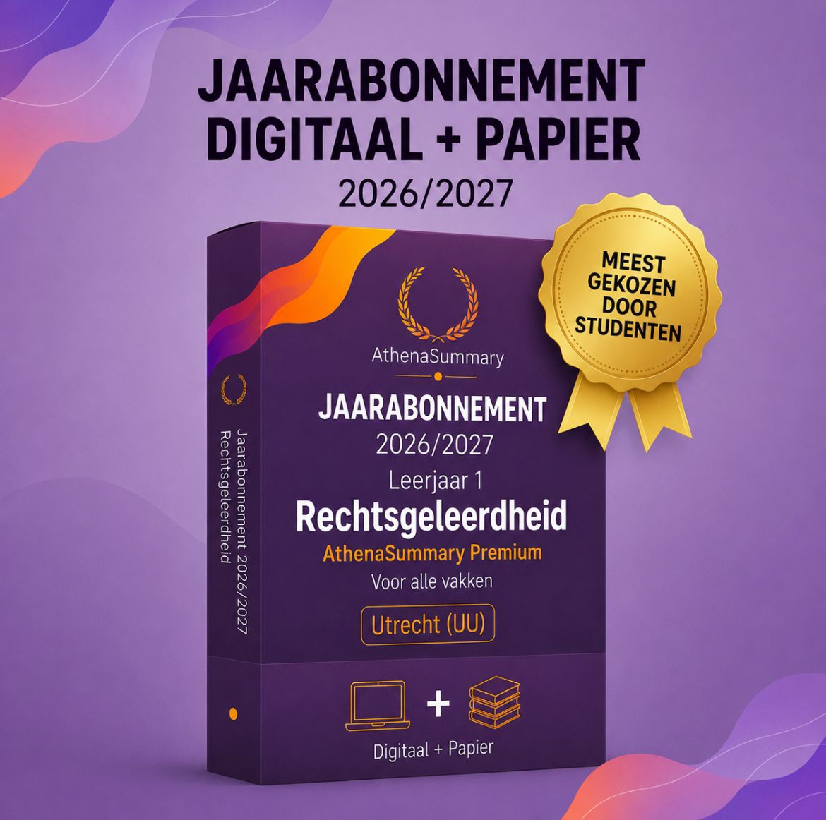 Jaarabonnement Digitaal + Papier: Jaar 1 Rechtsgeleerdheid UU (2026/2027) Jaarabonnement Digitaal + Papier: Jaar 1 Rechtsgeleerdheid UU (2026/2027)