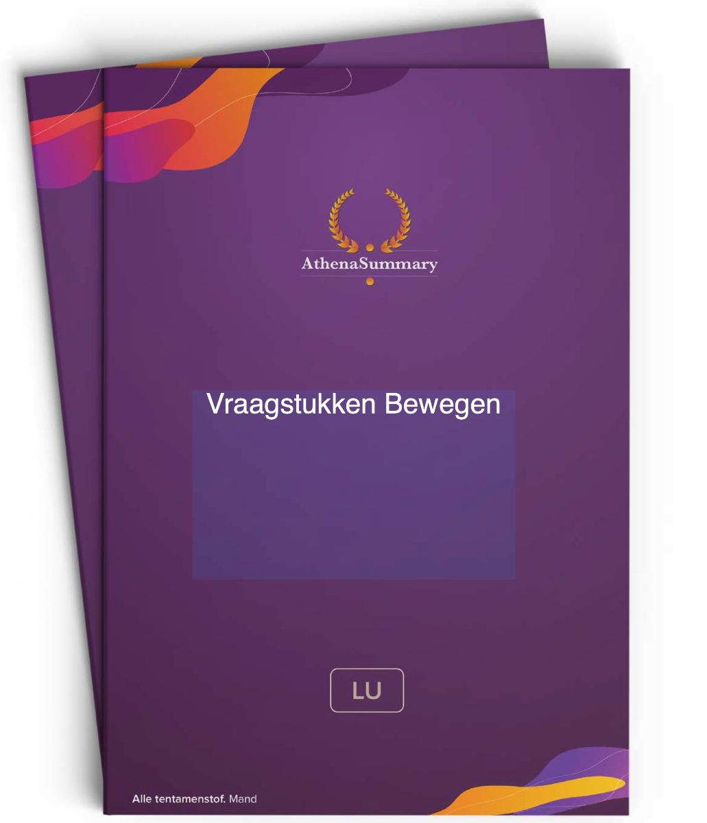 Digitaal: Vraagstukken Bewegen