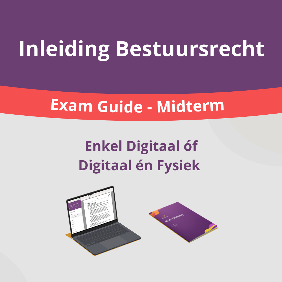 Inleiding Bestuursrecht - Exam Guide MIDTERM