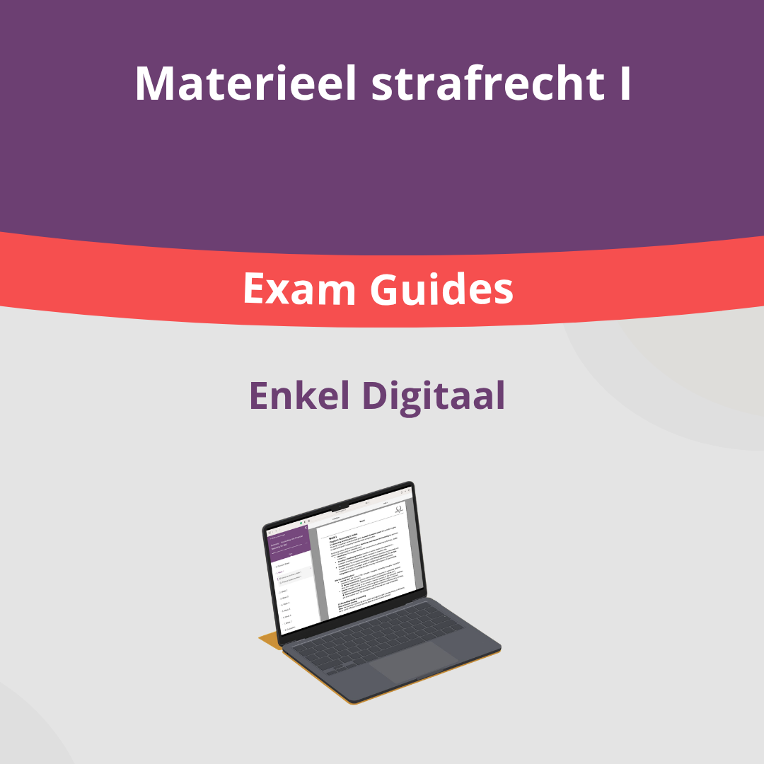 Materieel Strafrecht I: Exam Guide