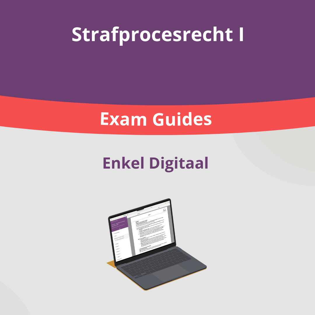 Strafprocesrecht I: Exam Guide