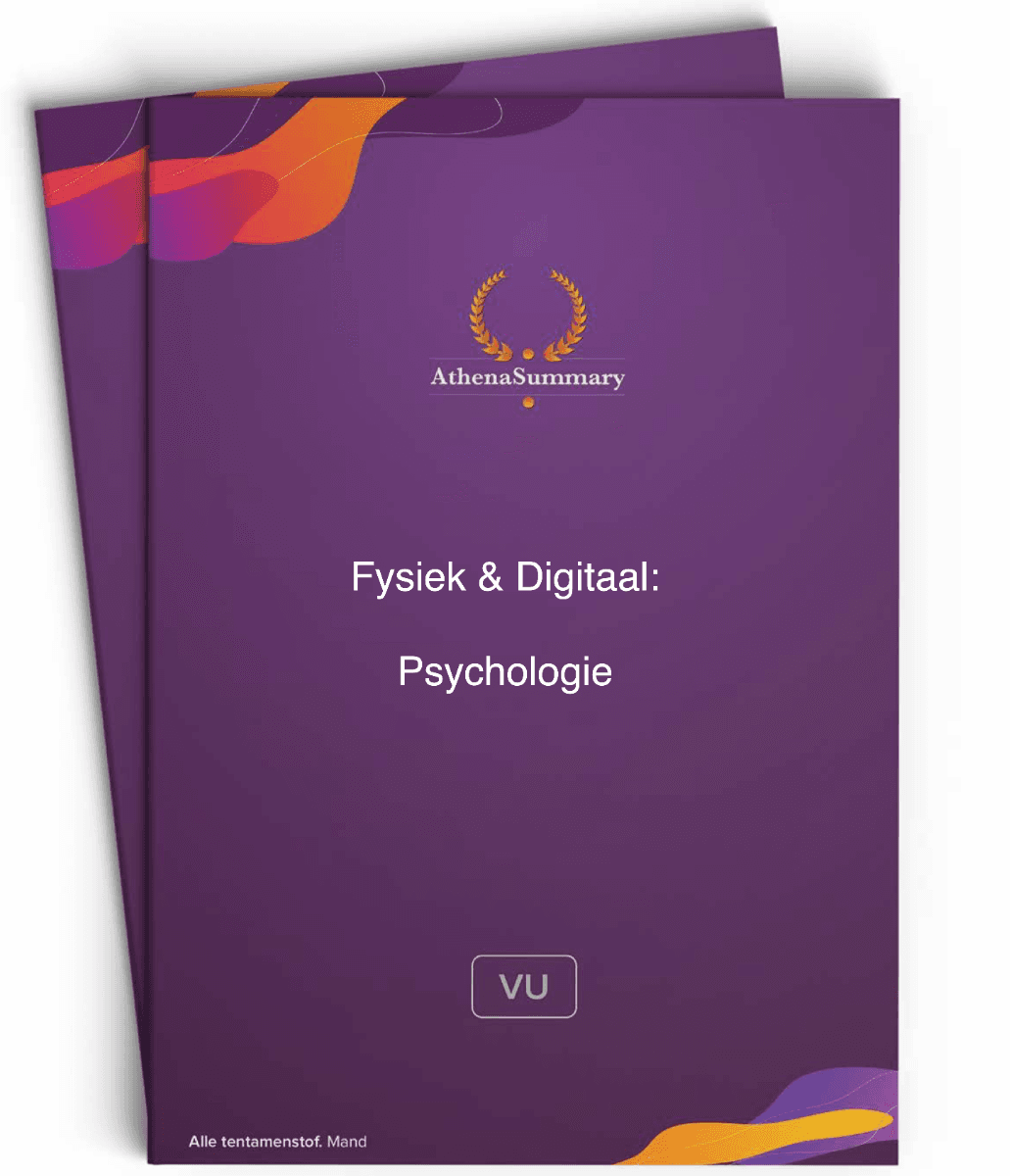 Fysiek & Digitaal: Psychologie