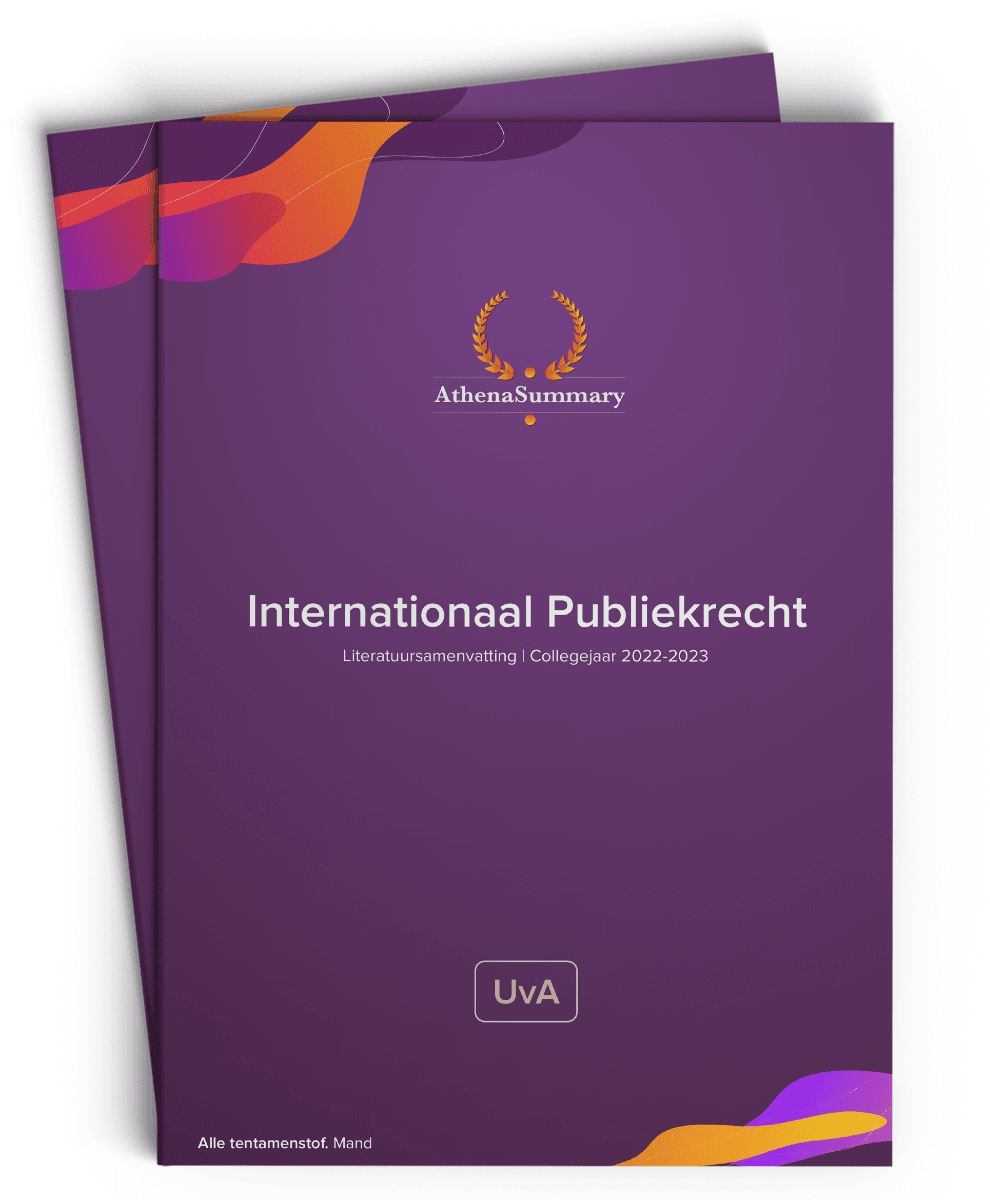 Literatuursamenvatting - Internationaal Publiekrecht