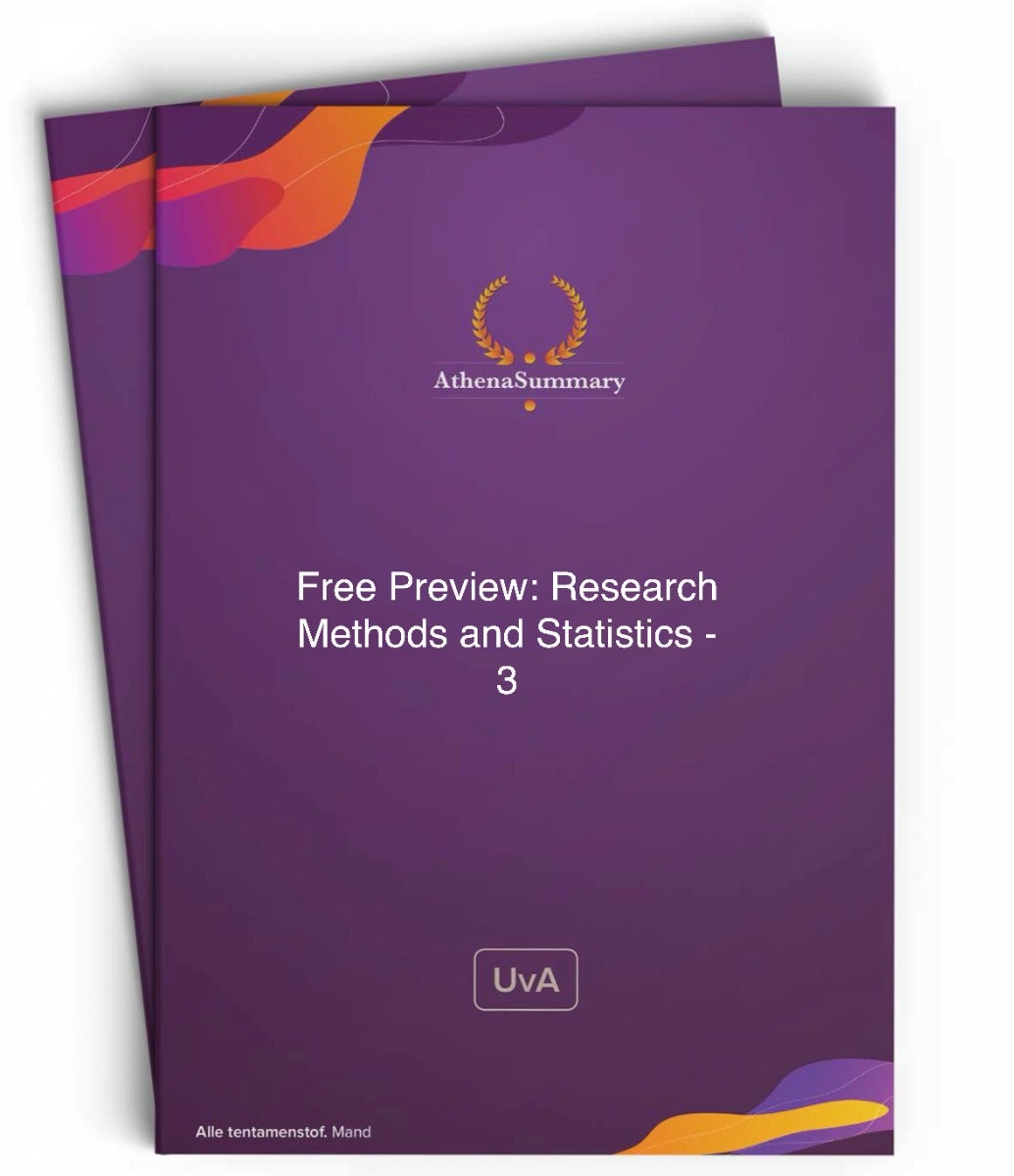 Free Preview: Research Methods and Statistics - 3