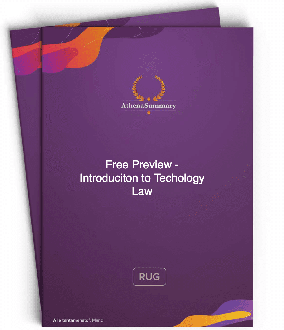 Free Preview Introduction to Technology Law