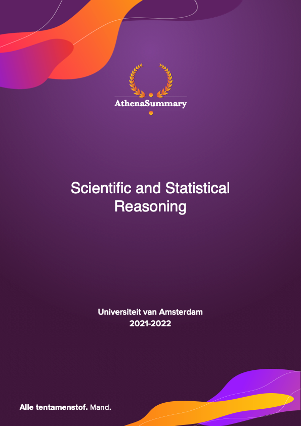 Literature Summary - Scientific and Statistical Reasoning - Midterm 1
