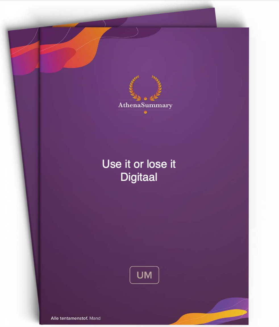Digitaal: Use it or Lose it