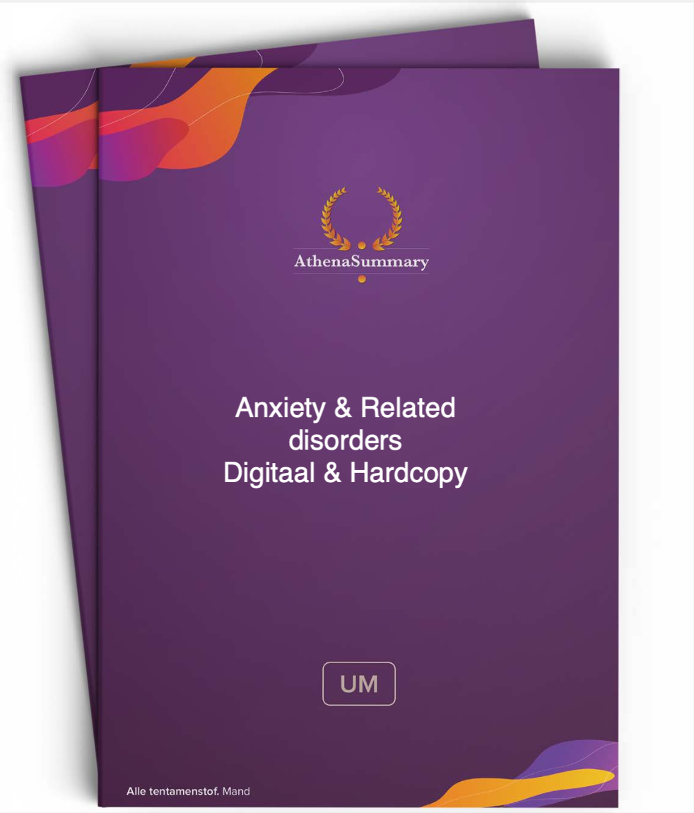 Hardcopy & digitaal: Anxiety & Related Disorders