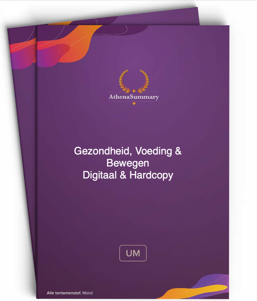 Literatuursamenvatting - gezondheid, voeding en beweging-HC