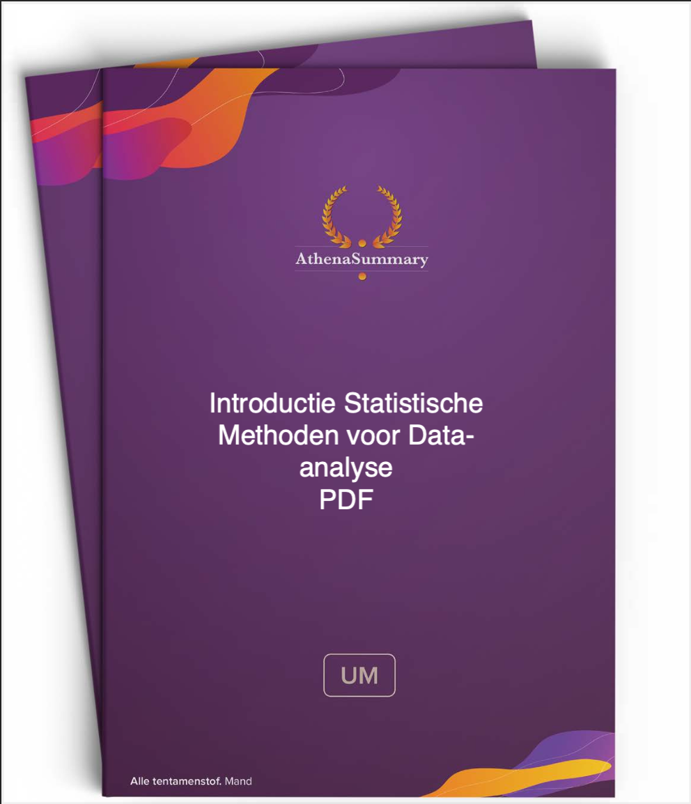 Digitaal: Inleiding Introductie Statistische Methoden voor Data-Analyse