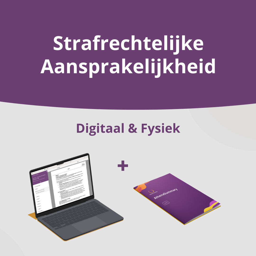 Strafrechtelijke Aansprakelijkheid - Literatuursamenvatting