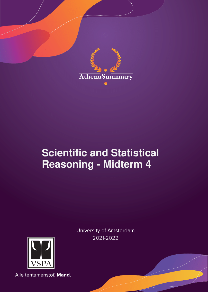 Literature Summary - Scientific and Statistical Reasoning Midterm 4