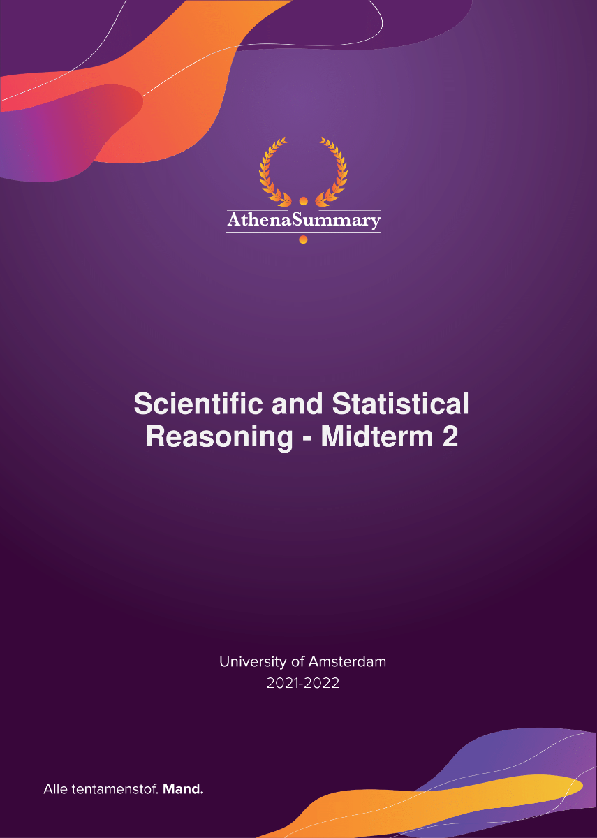 Literature Summary - Scientific and Statistical Reasoning - Midterm 2