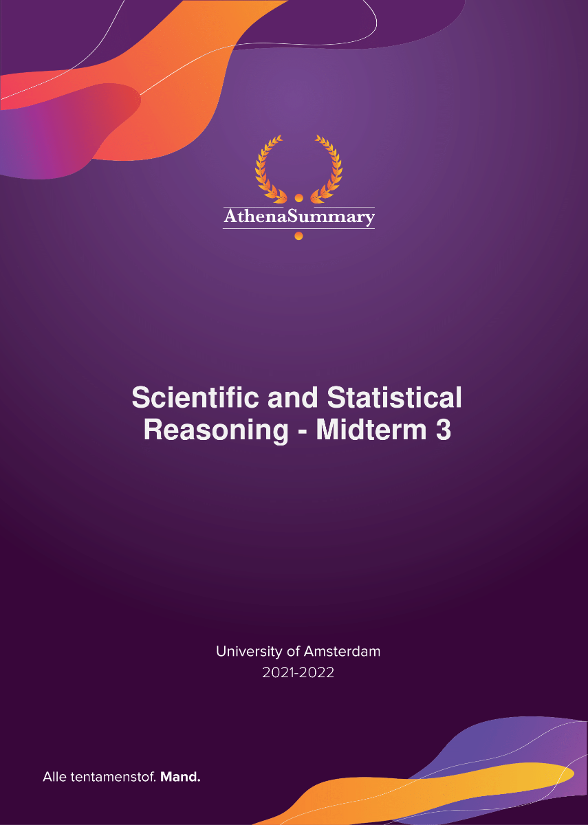 Literature Summary - Scientific and Statistical Reasoning Midterm 3