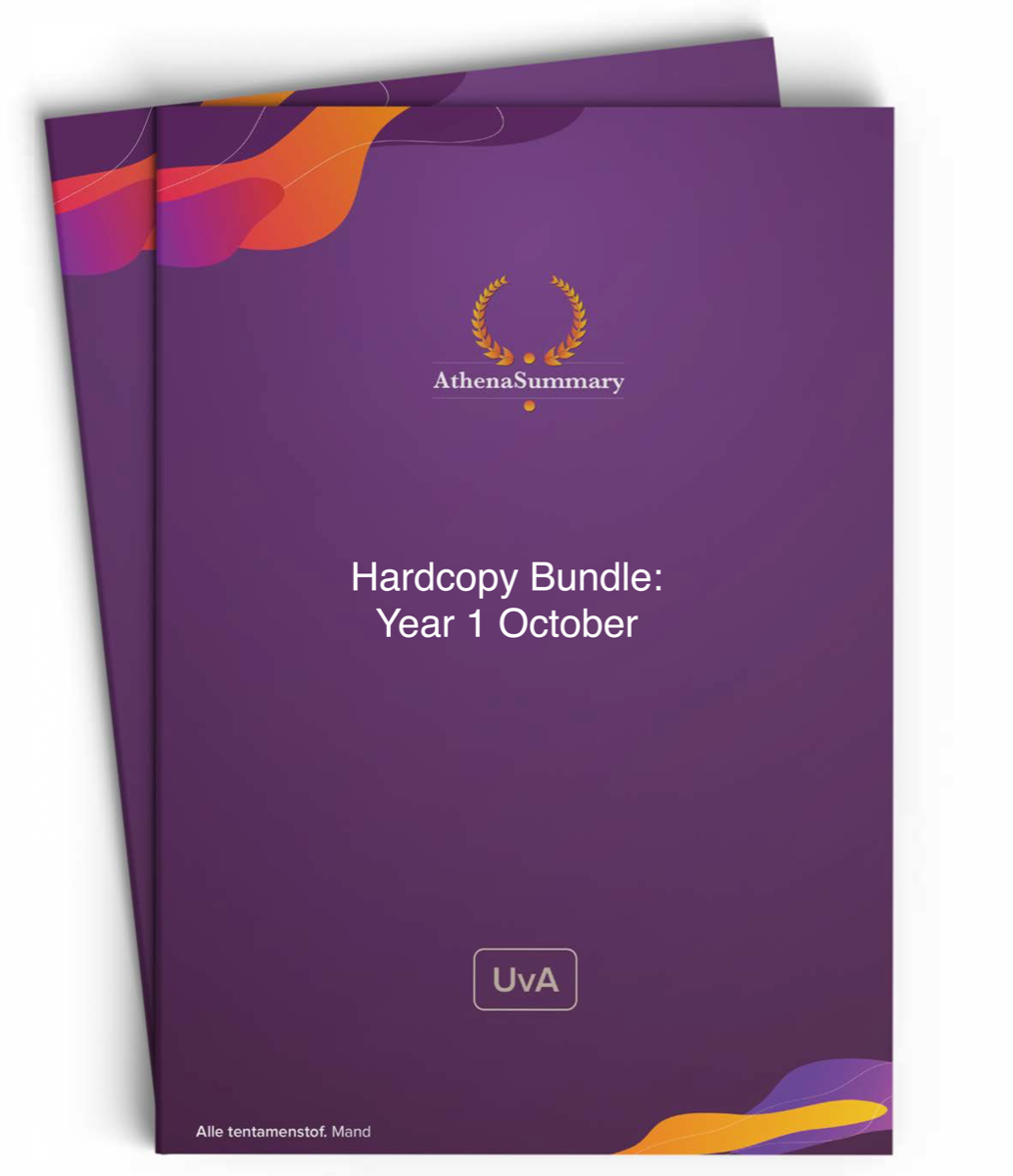 Hardcopy Bundle: Year 1 October