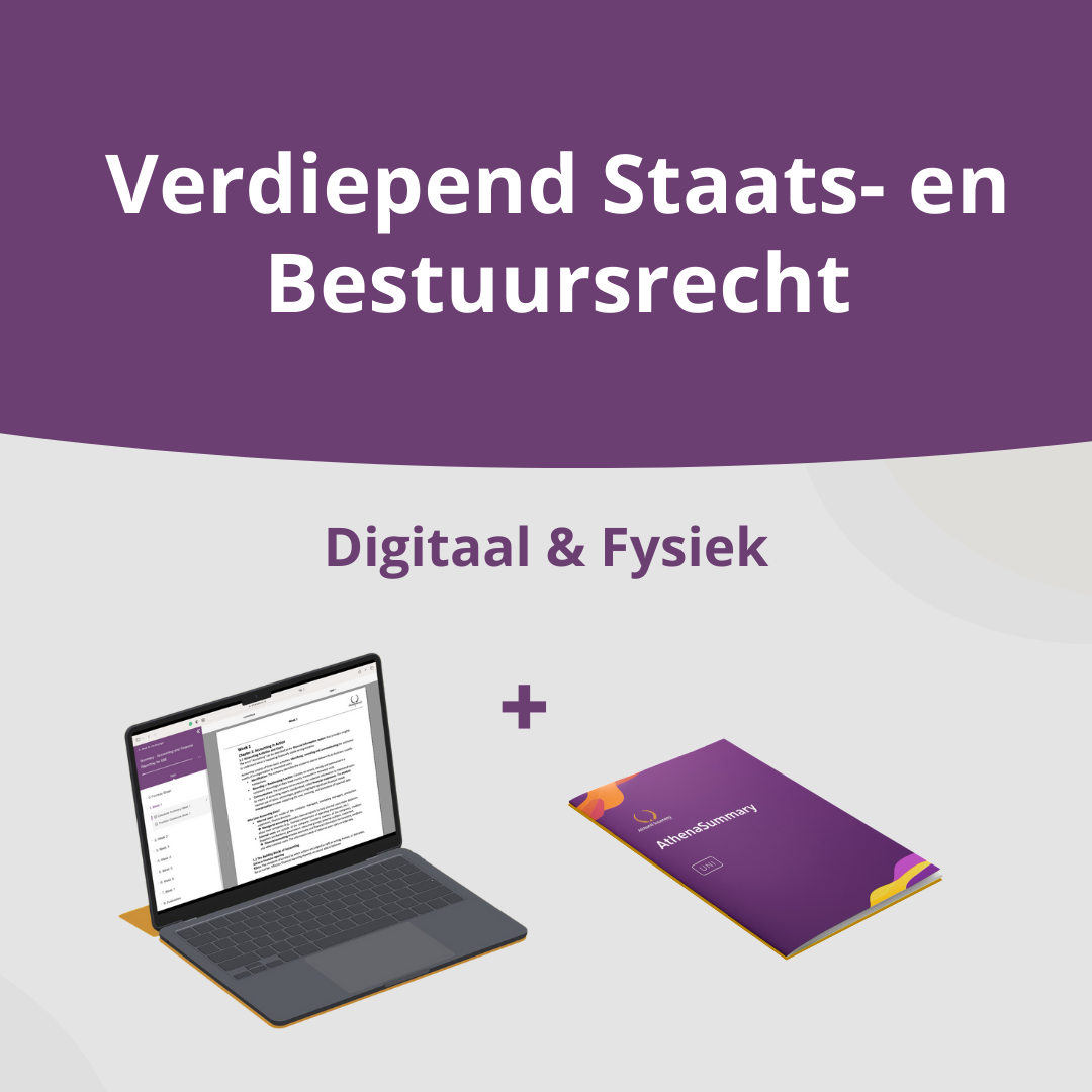 Verdiepend Staats- en Bestuursrecht - Literatuursamenvatting