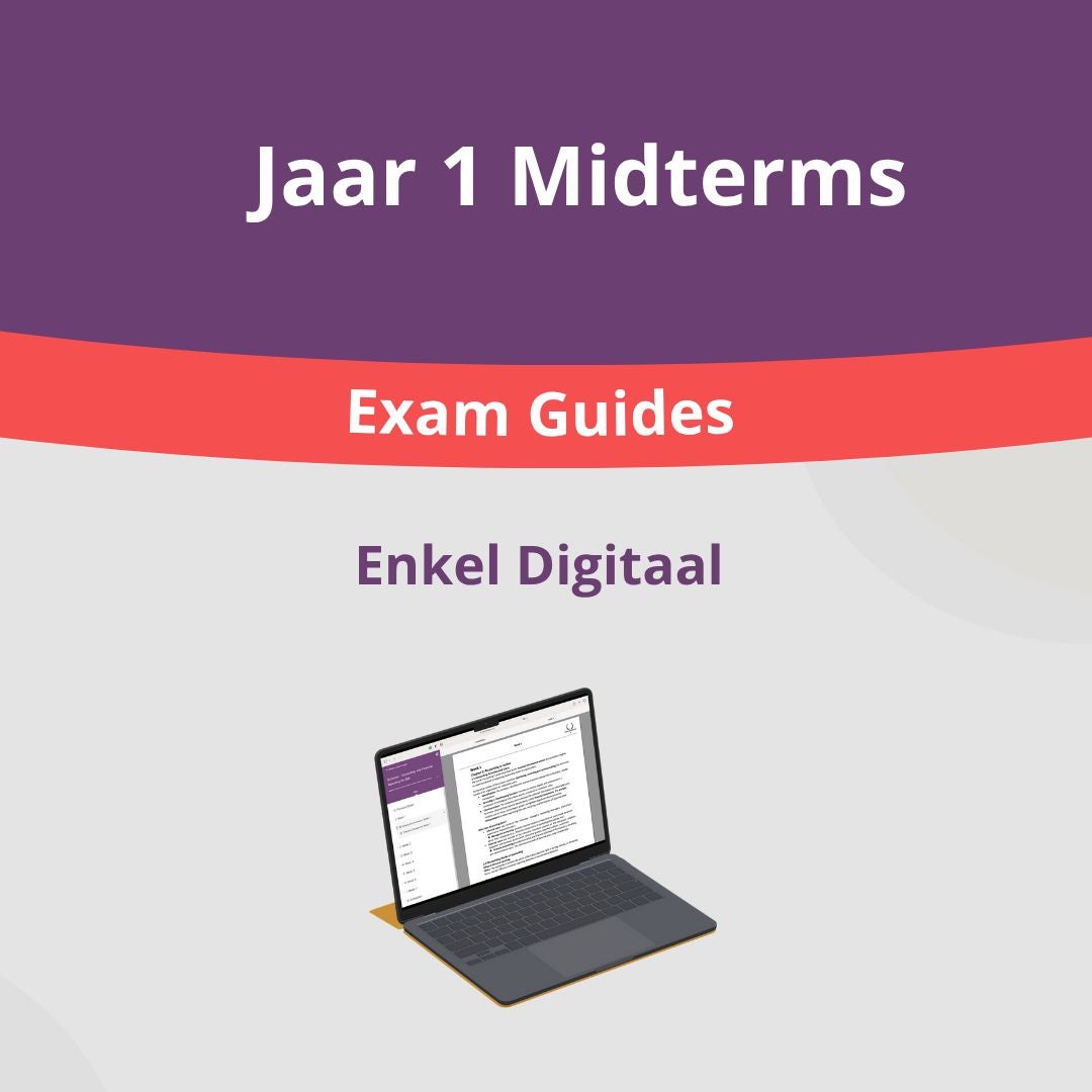 Bundel Exam Guides Jaar 1 - Semester 1 - Digitaal