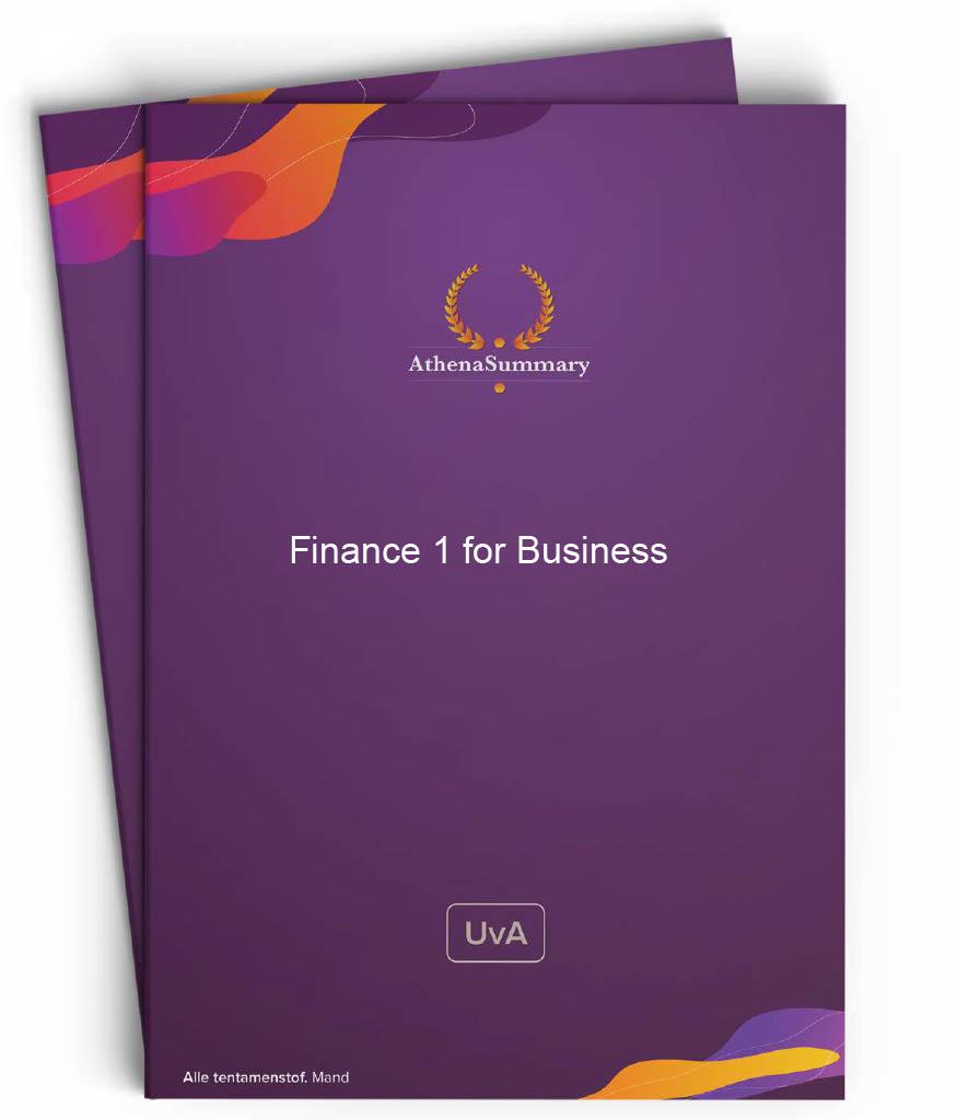 Literature Summary: Finance 1 for Business 23/24