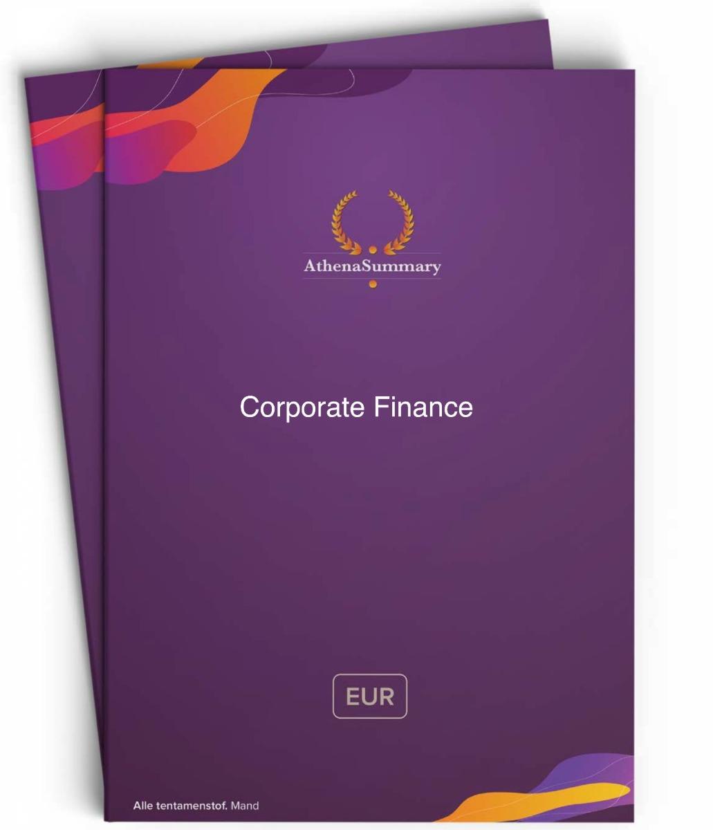 Literatuur- en Hoorcollegesamenvatting: Corporate Finance