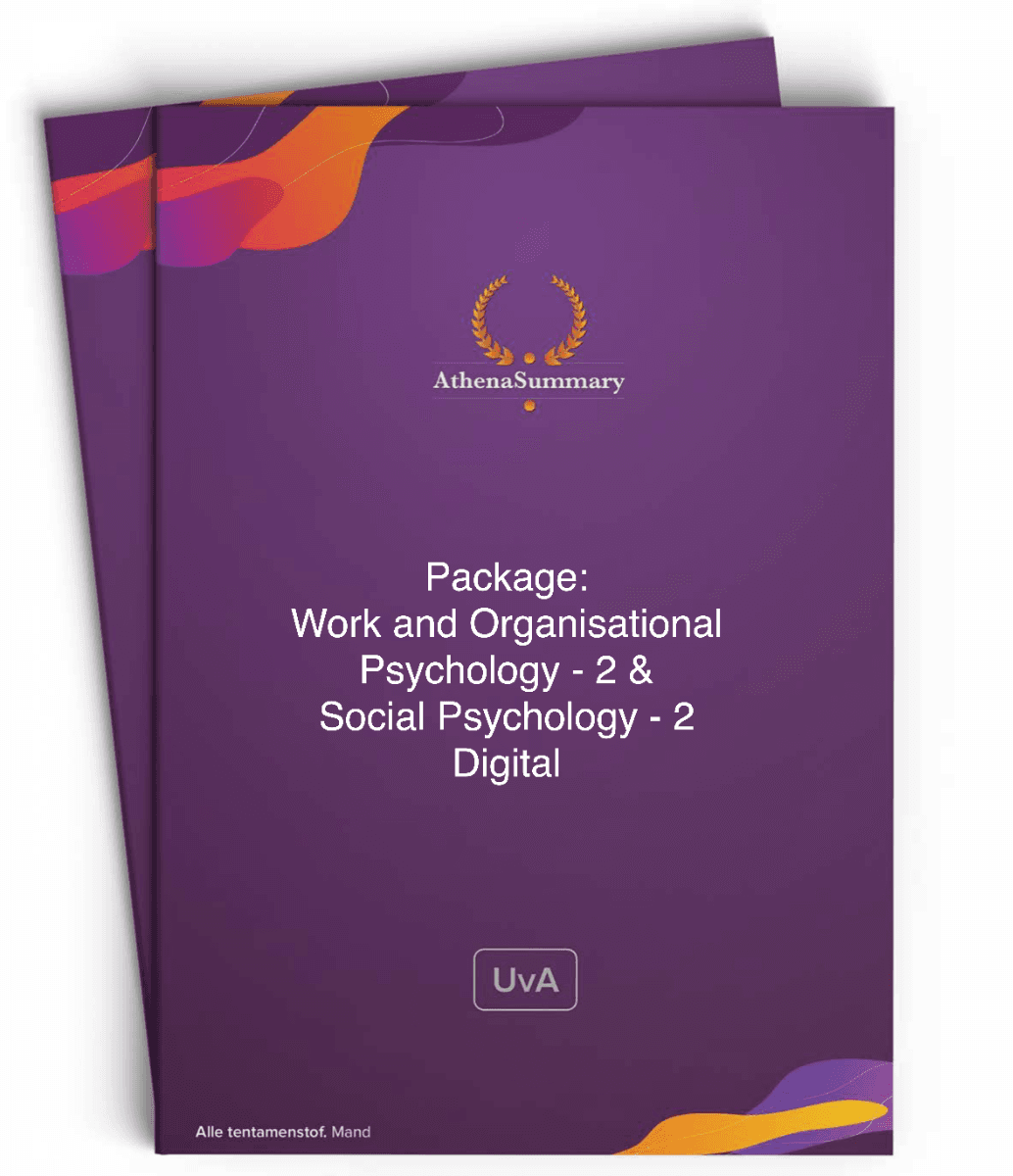 Package Year 1: Work and Organisational Psychology - 2 & Social Psychology - 2 - Digital