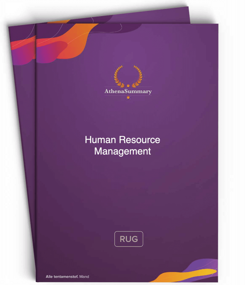 Literatuursamenvatting - Human Resource Management