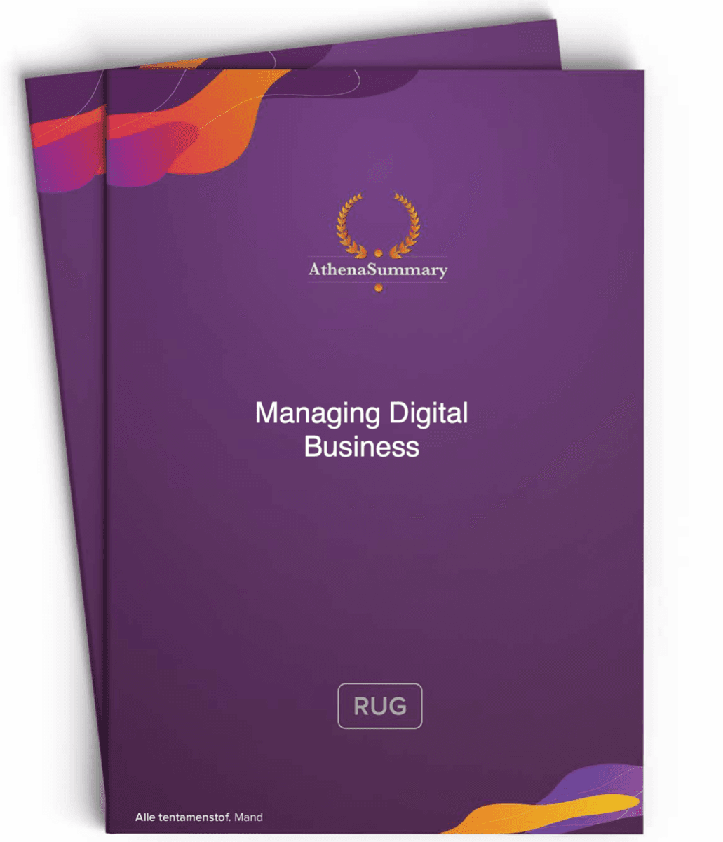Literatuursamenvatting - Managing Digital Business