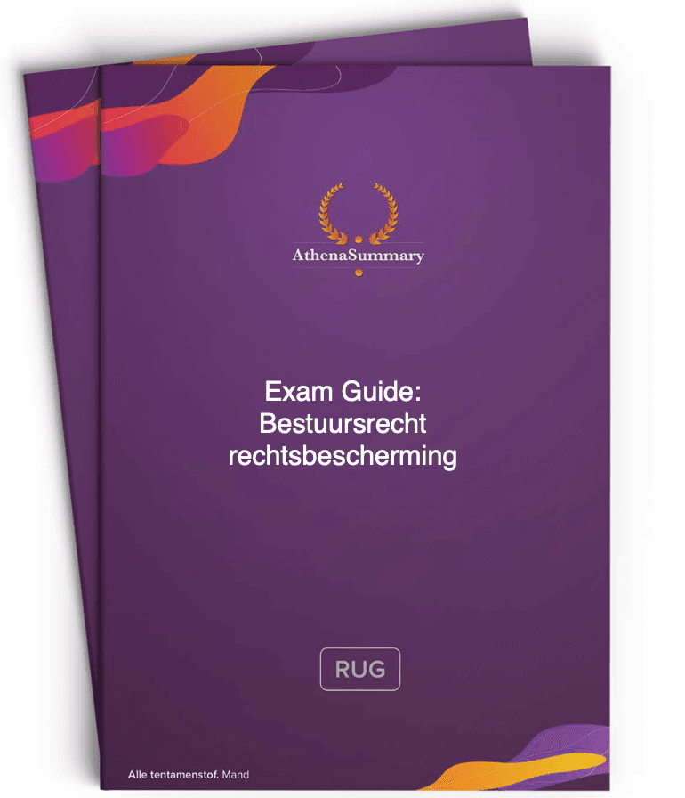 Exam Guide - Bestuursrecht rechtsbescherming