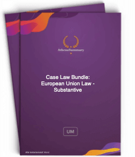 Digital Case Bundle -  European Union Law: Substantive